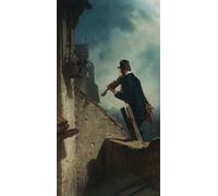 ARTXLXXBN Dipinti Famosi Stampa Immagini Quadri Moderni Art Serenata de Carl Spitzweg per L'arredamento del Soggiorno 60x90cm