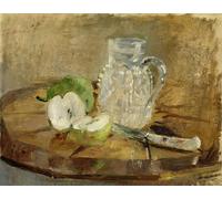 ARTXLXXBN Dipinti Famosi Stampa Tela Canvas Quadri D'Arte Classica Bodegón con fruta cortada y cántaro de Berthe Morisot per L'arredamento Della Camera da Letto 60x90cm