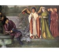 ARTXLXXBN Dipinti Famosi Stampa Tela Canvas Quadri D'Arte Classica Chaucer's Dream of Fair Women de Edward Burne Jones per L'arredamento Della Camera da Letto 60x90cm