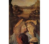 ARTXLXXBN Dipinti Famosi Stampa Tela Canvas Quadri D'Arte Classica el bautismo de cristo de leonardo da vinci per L'arredamento Della Camera da Letto 60x90cm