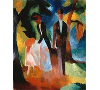 ARTXLXXBN Dipinti Famosi Stampa Tela Canvas Quadri D'Arte Classica Gente en Thelake por August Macke per L'arredamento Della Camera da Letto 60x90cm