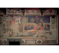 ARTXLXXBN Famoso Arte Murale Su Tela Poster Con Stampa Alegoría del mal gobierno de Ambrogio Lorenzetti per la Decorazione Domestica dell'ufficio 60x90cm