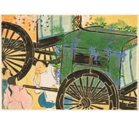 ARTXLXXBN Famoso Arte Murale Su Tela Poster Con Stampa Flores de los cien mundos Carros cubiertos de flores de Kamisaka Sekka per la Decorazione Domestica dell'ufficio 60x90cm