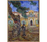 ARTXLXXBN Famoso Arte Murale Su Tela Poster Con Stampa Hospital Saint Paul en Saint Remy De Provence Pintura de Vincent Van Gogh per la Decorazione Domestica dell'ufficio 60x90cm