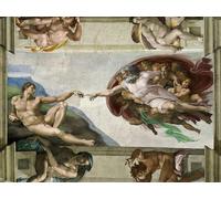 ARTXLXXBN Famoso Arte Murale Su Tela Poster Con Stampa la creación del techo de la Capilla Sixtina en el Vaticano por Miguel Ángel Buonarroti per la Decorazione Domestica dell'ufficio 60x90cm