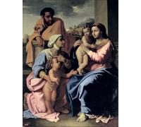 ARTXLXXBN Famoso Arte Murale Su Tela Poster Con Stampa la Sagrada Familia con Santa Isabel y Juan Bautista de Nicolas per la Decorazione Domestica dell'ufficio 60x90cm