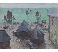 ARTXLXXBN Famoso Arte Murale Su Tela Poster Con Stampa la salida de los barcos Étretat de Claude Monet per la Decorazione Domestica dell'ufficio 60x90cm