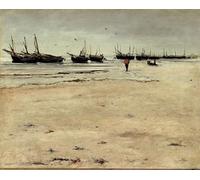 ARTXLXXBN Famoso Arte Murale Su Tela Poster Con Stampa Playa De Berck a Maree Basse Ludovic Lepic per la Decorazione Domestica dell'ufficio 60x90cm