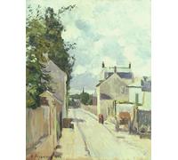 ARTXLXXBN Famoso Arte Murale Su Tela Poster Con Stampa Rue De L'ermitage Pontoise de Camille Jacob Pissarro per la Decorazione Domestica dell'ufficio 60x90cm