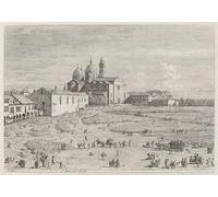 ARTXLXXBN Famoso Arte Murale Su Tela Poster Con Stampa Santa Giustina en Pra Della Vale de Canaletto per la Decorazione Domestica dell'ufficio 60x90cm