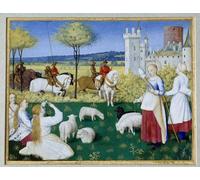 ARTXLXXBN Famoso Arte Murale Su Tela Poster Con Stampa Santa Margarita de Antioquía y Olibrius de Jean Fouquet per la Decorazione Domestica dell'ufficio 60x90cm