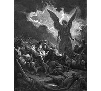 ARTXLXXBN Famoso Painting Quadri Tela Stampe Su Tela Animali Arcángel Gabriel de Gustave Doré per Decorazioni per la Casa 60x90cm
