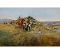 ARTXLXXBN Famoso Painting Quadri Tela Stampe Su Tela Animali Caza de animales de Charles Russell per Decorazioni per la Casa 60x90cm