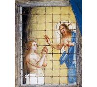 ARTXLXXBN Famoso Painting Quadri Tela Stampe Su Tela Animali Cristo visitando a Santa Bárbara en prisión y sanándola por un artista famoso per Decorazioni per la Casa 60x90cm