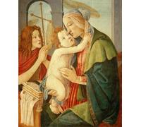 ARTXLXXBN Famoso Painting Quadri Tela Stampe Su Tela Animali Dama con niño y el Johannesknaben de Sandro Botticelli per Decorazioni per la Casa 60x90cm