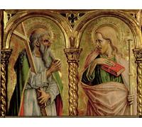 ARTXLXXBN Famoso Painting Quadri Tela Stampe Su Tela Animali Detalle de San Andrés y San Mayor del Santemidio de Carlo Crivelli per Decorazioni per la Casa 60x90cm