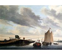 ARTXLXXBN Famoso Painting Quadri Tela Stampe Su Tela Animali el agua de jacob van ruisdael per Decorazioni per la Casa 60x90cm