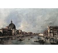 ARTXLXXBN Famoso Painting Quadri Tela Stampe Su Tela Animali el Gran Canal con San Simeone Piccolo y Santa Lucia Francesco Guardi per Decorazioni per la Casa 60x90cm