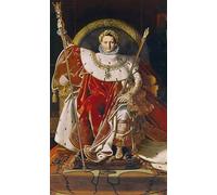 ARTXLXXBN Famoso Painting Quadri Tela Stampe Su Tela Animali Napoleón I en el trono imperial de Jean Auguste Ingres per Decorazioni per la Casa 60x90cm