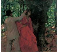 ARTXLXXBN Famoso Painting Quadri Tela Stampe Su Tela Animali Pintora y modelo en el bosque de Károly Ferenczy per Decorazioni per la Casa 60x90cm