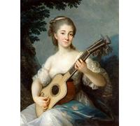ARTXLXXBN Famoso Painting Quadri Tela Stampe Su Tela Animali Retrato de Marie Louise De Robien por Louise Elisabeth Vigée Le Brun per Decorazioni per la Casa 60x90cm