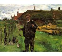 ARTXLXXBN Famoso Painting Quadri Tela Stampe Su Tela Animali Retrato del pintor en Sluis de Lovis Corinth per Decorazioni per la Casa 60x90cm