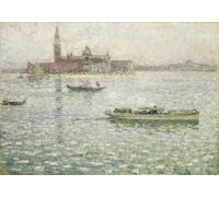 ARTXLXXBN Famoso Painting Quadri Tela Stampe Su Tela Animali San Giorgio Maggiore de Henri Eugene Augustin Le Sidaner per Decorazioni per la Casa 60x90cm