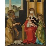 ARTXLXXBN Famoso Painting Quadri Tela Stampe Su Tela Animali Santa Ana con el Niño Jesús la Virgen y San Juan Bautista de Hans Baldung Grien per Decorazioni per la Casa 60x90cm