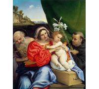 ARTXLXXBN Famoso Painting Quadri Tela Stampe Su Tela Animali Virgen y el Niño con Santos y Nicolás de Tolentino por Artista Famoso per Decorazioni per la Casa 60x90cm