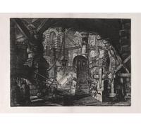 ARTXLXXBN Famoso Poster Parete Quadri Murale Tela El muelle con plato de cadenas de Carceri de Battista Piranesi per la Decorazione Della Parete 60x90cm