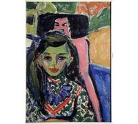 ARTXLXXBN Famoso Poster Parete Quadri Murale Tela Escena callejera de Berlín por óleo sobre lienzo de Ernst Ludwig Kirchner per la Decorazione Della Parete 60x90cm