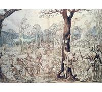 ARTXLXXBN Famoso Poster Parete Quadri Murale Tela La partida de caza de Bernard Van Orley per la Decorazione Della Parete 60x90cm