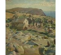 ARTXLXXBN Famoso Poster Parete Quadri Murale Tela La pequeña granja de Harold Harvey per la Decorazione Della Parete 60x90cm
