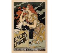 ARTXLXXBN Famoso Poster Parete Quadri Murale Tela Póster Encre L Marquet de Eugene Grasset per la Decorazione Della Parete 60x90cm