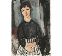 ARTXLXXBN Famoso Poster Parete Quadri Murale Tela un sirviente con un delantal a rayas de Amedeo Modigliani per la Decorazione Della Parete 60x90cm