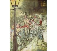 ARTXLXXBN Famoso Stampa Immagini Quadri Moderni Art Bob Cratchit se cayó por un tobogán en Cornhill de Arthur Rackham per L'arredamento del Soggiorno 60x90cm