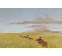 ARTXLXXBN Famoso Stampa Immagini Quadri Moderni Art Bogard Batiste y yo viajando por un fondo de Missouri de George Catlin per L'arredamento del Soggiorno 60x90cm