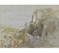 ARTXLXXBN Famoso Stampa Immagini Quadri Moderni Art Ciudad italiana de la colina por el pintor famoso per L'arredamento del Soggiorno 60x90cm