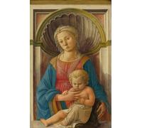 ARTXLXXBN Famoso Stampa Immagini Quadri Moderni Art Dama y niño de Fra Filippo Lippi per L'arredamento del Soggiorno 60x90cm