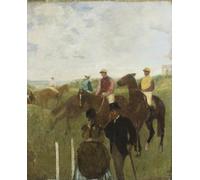 ARTXLXXBN Famoso Stampa Immagini Quadri Moderni Art Jinetes en el hipódromo de Edgar Degas per L'arredamento del Soggiorno 60x90cm