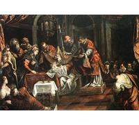 ARTXLXXBN Famoso Stampa Immagini Quadri Moderni Art la Circuncisión de Jacopo Robusti Tintoretto per L'arredamento del Soggiorno 60x90cm