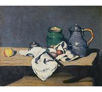 ARTXLXXBN Famoso Stampa Immagini Quadri Moderni Art Naturaleza muerta con una tetera de hojalata de Paul Cézanne per L'arredamento del Soggiorno 60x90cm
