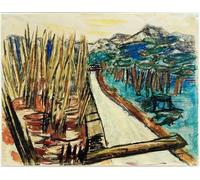 ARTXLXXBN Famoso Stampa Immagini Quadri Moderni Art Paisaje nocturno de Max Beckmann per L'arredamento del Soggiorno 60x90cm