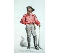 ARTXLXXBN Famoso Stampa Immagini Quadri Moderni Art Retrato de un buscador de oro en Nueva Escocia por Baron Dudevant Jean Francois Maurice Sand per L'arredamento del Soggiorno 60x90cm