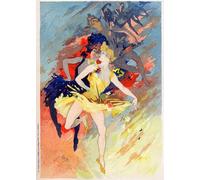 ARTXLXXBN Famoso Stampa Tela Canvas Quadri D'Arte Classica Arte Entretenimiento la alegoría de la danza de Jules Cheret per L'arredamento Della Camera da Letto 60x90cm