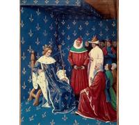 ARTXLXXBN Famoso Stampa Tela Canvas Quadri D'Arte Classica Carlos V recibió a los embajadores de Carlos Iv de Jean Fouquet per L'arredamento Della Camera da Letto 60x90cm