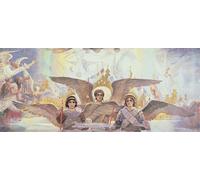 ARTXLXXBN Famoso Stampa Tela Canvas Quadri D'Arte Classica Central Desde el Umbral del Paraíso de Mikhailovich Vasnetsov per L'arredamento Della Camera da Letto 60x90cm