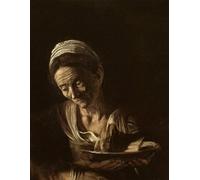 ARTXLXXBN Famoso Stampa Tela Canvas Quadri D'Arte Classica de la esposa del tabernero de la cena en Emaús de Merisi Caravaggio per L'arredamento Della Camera da Letto 60x90cm