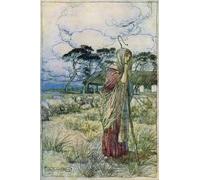 ARTXLXXBN Famoso Stampa Tela Canvas Quadri D'Arte Classica El cuento de invierno de Arthur Rackham per L'arredamento Della Camera da Letto 60x90cm
