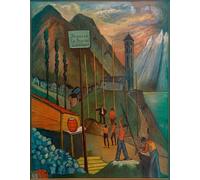 ARTXLXXBN Famoso Stampa Tela Canvas Quadri D'Arte Classica el nuevo edificio de Marianne Von Werefkin per L'arredamento Della Camera da Letto 60x90cm